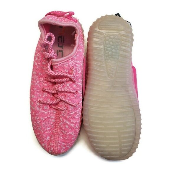 MEJC Girls LED Shoes Light Fashion Sneaker Pink Youth Size 1.5Y USB Charger - Picture 7 of 8